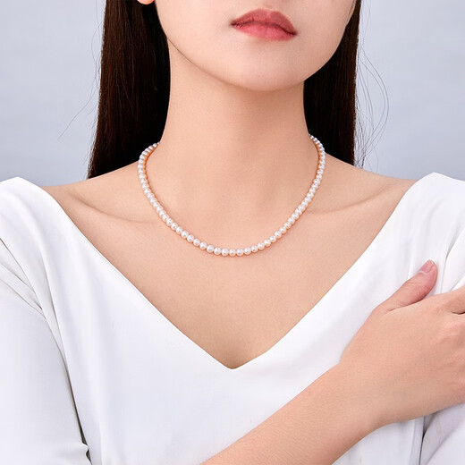 Saturday Fortune (ZLF) S925 Silver Freshwater Pearl Necklace Female Youthful Clavicle Necklace Birthday Gift 42cm