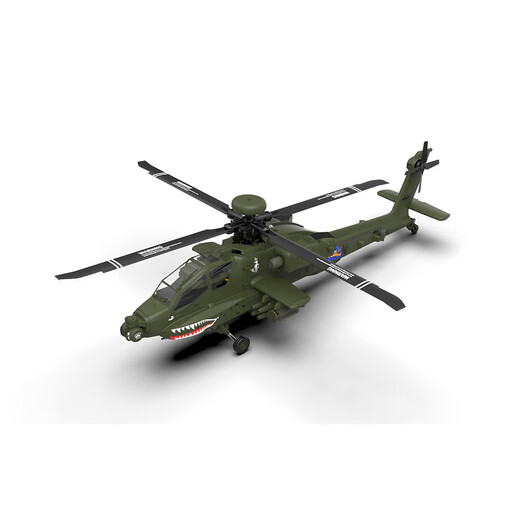 Yxznrc yuxiang f11 Apache Fernbedienung Hubschrauber 6 Kanal Real Machine 3D Stunt Combat Military bewaffneter Modellflugzeug Flugzeug-Einzel-Nr-Fernbedienungsstandard 1 Batterie