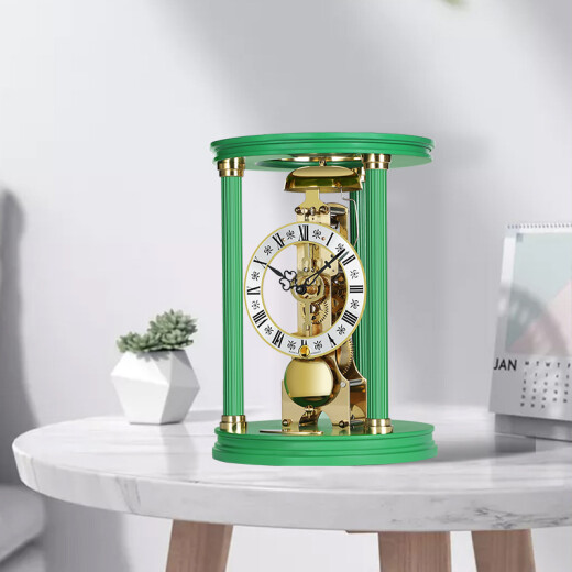Hermle Clocks赫姆勒时钟客厅卧室座钟创意时尚摆件个性艺术转台装饰机械钟 MT002-GR0791