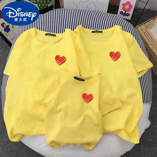 
Disney Street Fried Parent-Child Clothing 2024 New Trendy Family Four T-shirts Mother and Daughter Summer Clothing Fashionable Pure Cotton Short Sleeve T N761: Red 100cm