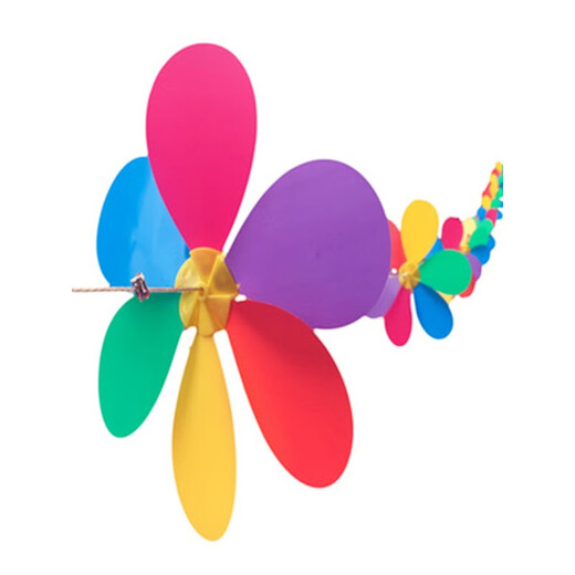 Mi Hong MIEHONE plastic windmill string outdoor decoration kindergarten children's toys mall real estate rainproof scenic area layout windmill 35 cm orange edge round one