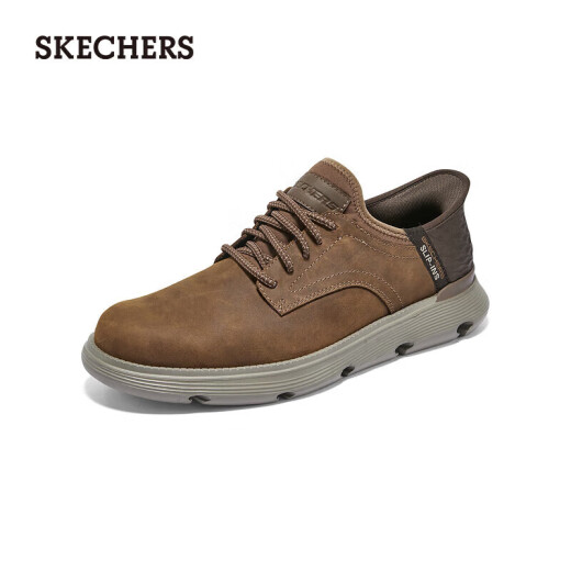 斯凯奇（Skechers）闪穿鞋男鞋夏季通勤商务鞋软底轻便舒适一脚蹬休闲工作板鞋205046