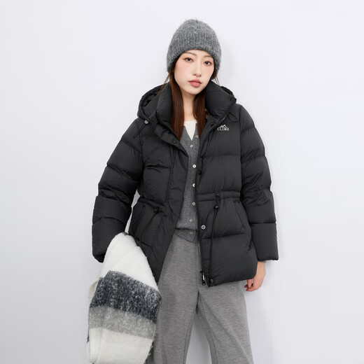 Tricolor plus size women's 2025 winter new hooded down jacket mid-length waist-cinching fat MM