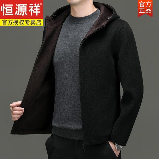 Hengyuanxiang 2024 primavera y otoño nuevo chaqueta de lana pura pura el abrigo de lana de doble lana de hombre de hombres de hombres modernos