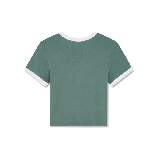 
Levi's summer women's American casual campus style small LOGO printed round neck short-sleeved T-shirt Green A3523-0070 M