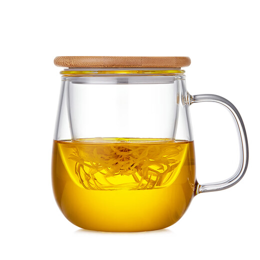 Mesni thickened glass tea cup water cup tea separation cup tea cup flower tea cup tea set cup