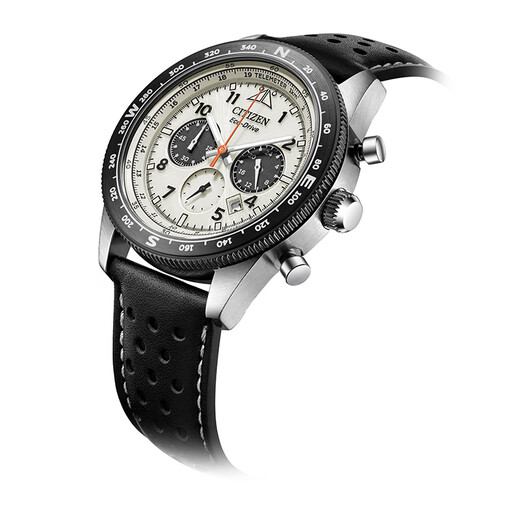 CITIZEN watch men's Japanese and Korean watch FF series light-powered three-eye disc belt fashionable New Year gift CA4559-13A