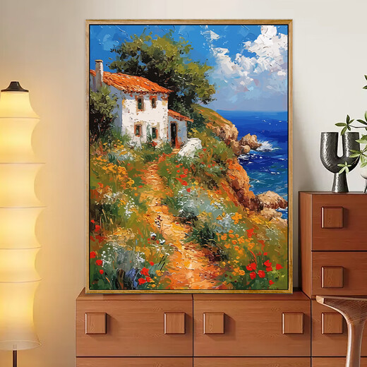 Chengliu Style nordique vieil homme et huile de mer peinture de diy peinture d'huile numérique colorée à la main peinture à la main peinture de décoration haut de gamme xh9216 30 * 40cm en bois massif massif cadre intérieur diy ensemble complet d'outils de peinture + pendaison murale