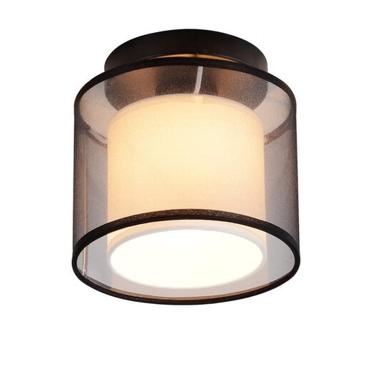 Weihuo new Chinese style aisle lamp corridor lamp entrance lamp square round small ceiling lamp foyer lamp balcony lamp household square black without light source