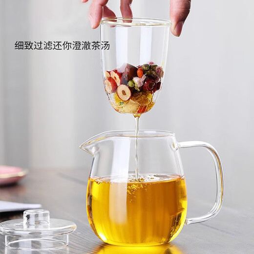 Heisou glass heat-resistant glass filter tea water separation double-layer three-piece stove-cooking teapot 650mlKC156
