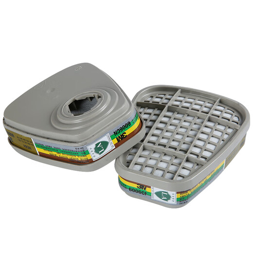 Caja de filtro de veneno de 3M6006CN con 6200 Masca de gas Caja de filtro de filtro Pintura química Gas 2 piezas/paquete