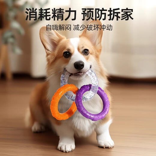 HELLOJOY dog toys, pets, bite-resistant teeth cleaning, teeth grinding, boredom relief, pull ring, Teddy golden retriever small dog training interactive products