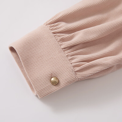 Xiangying pink long-sleeved shirt for women 2025 winter new bow collar age-reducing loose light workplace commuting shirt silver peony S
