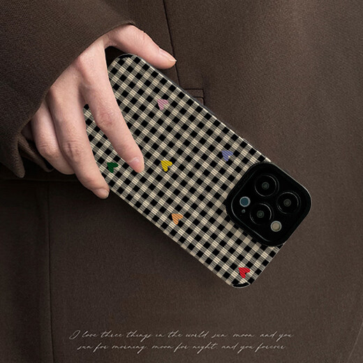 Shuncan gilt für Apple 15 iPhone14 Phone Case 13 12 Pro Max iPhone15 Neues Modell 11 XSMAX Vertikale Balken P3271 Schwarz -Weiß -Plaid -Farbe Love iPhone15
