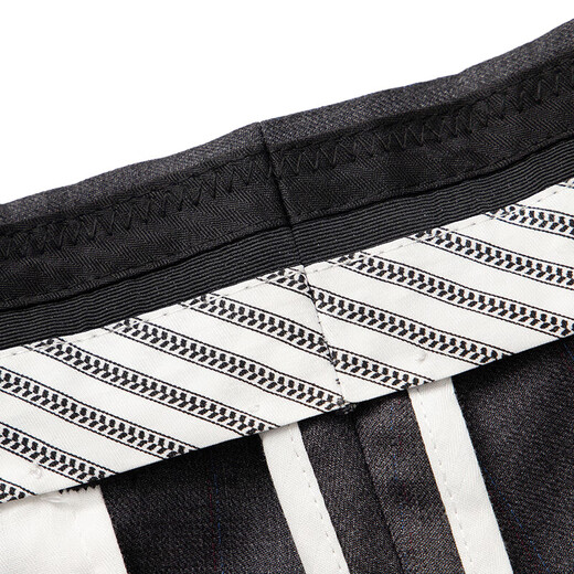 SEVEN rhino pleated trousers men's trousers spring and summer business versatile gray straight suit long trousers dark gray 32 170/80A