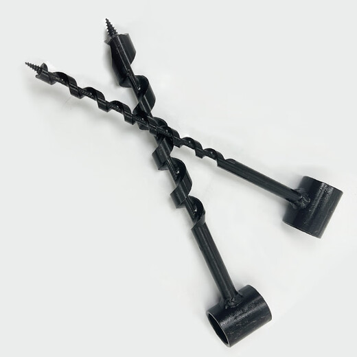 Qinkai hand-twisted drill woodworking extended twist drill outdoor hole opener camping tool hand-rotated drilling drill bit with wooden stick for novice twister 25*260 (wooden stick included)