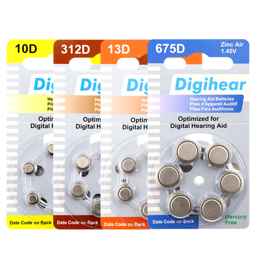 西万博助听器电池D312/D13/D10/D675德国Digihear西门子瑞声达峰力电子 DIGIHEAR D312(一盒60颗) 送干燥盒