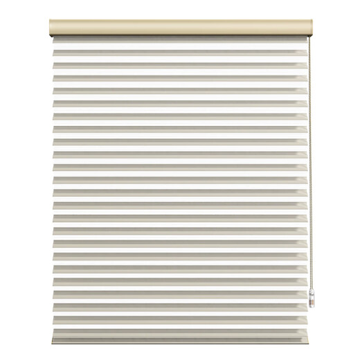 
Precious wide view Shangri-La curtain cloth blinds, sunshade, three-layer three-dimensional bedroom office restaurant study curtain cloth imported semi-shade beige GPX1047B