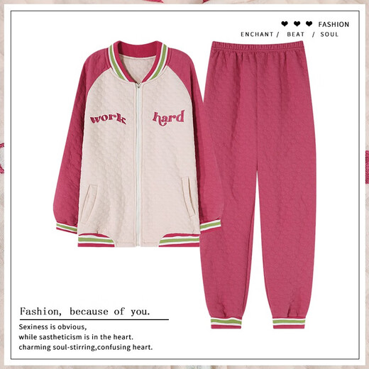 
Comfortable shirt for women, winter pure cotton long sleeves, autumn and winter warmth thin cotton air cotton mezzanine, women's warm home clothing MC15272 M (recommended 80-100 Jin [Jin equals 0.5 kg])