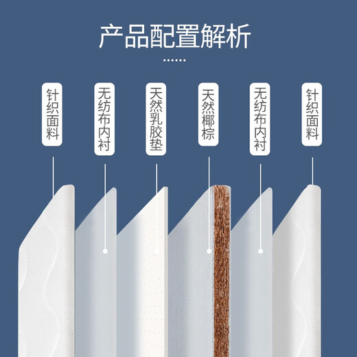 Zhibei Baby Latex Coconut Brown Mattress Newborn Mattress Baby Sleeping Mat Children's Spliced Bed Brown Mat 110X61X5