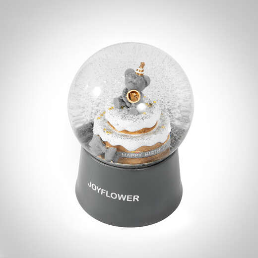 JoyFlower birthday cake crystal ball ornaments March 8th Women's Day birthday gift confession for girls friends and wives practical birthday cake crystal ball music box style