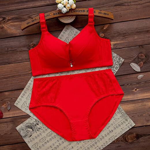 
Shihuaxiang Dragon Year Year of the Year of the Nation of the Year of the Women's Underwear Set Big Red Suit Women's Thin Style Wedding Bride Small Breast Collection Bra 1203 Red Suit (Thin) 80C 36