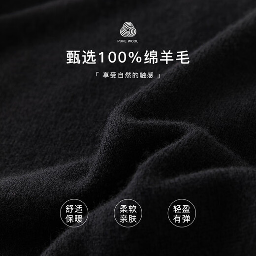 范思蓝恩23FS14070慵懒风软糯毛衣冬装圆领全羊毛针织衫上衣 桃焦糖 S