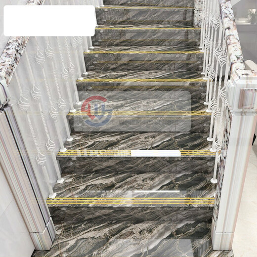 Yang Shengfu 1,2 mètres Briques de bande de roulement d'escalier plaqué or, carreaux de glissement en marbre, glaçure en fil d'or de la villa, carreaux de pas de maison auto-construits TJ12808K-Keluojin 1200 * 470 Glaze d'arc d'autres
