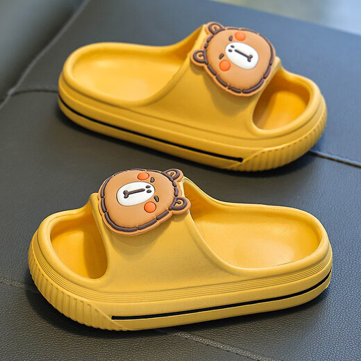 EVA children's slippers for summer, cute soft-soled non-slip girls' shoes, baby boys' sandals, Khaki 23, inner length 16cm