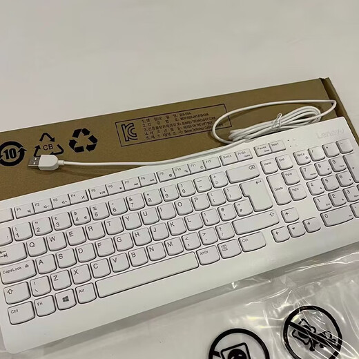 Lenovo original Lenovo EKB-536A USB wired keyboard SK-8823 desktop laptop universal keyboard white European version