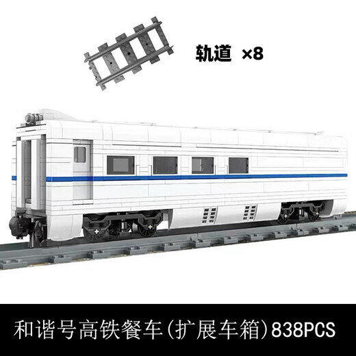 Yuxing Mowang Railway Fernbedienung Elektrische Strecke Dampfzug versammelte Bausteine für Jungen und Mädchen Kinder Spielzeug Geburtstagsgeschenke 12002CX Passagierzug Expansion Box Statische Version