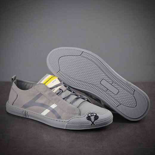 DICK LANE DICK LANE Canvas Shoes Men's 2025 New Trendy Shoes One-Step-One-Match Shoes Breathable Ice Wire Cloth Shoes Fashion Casual Shoes Black 39