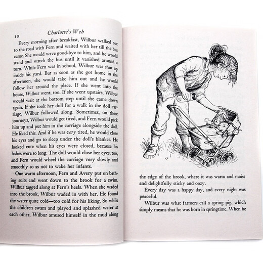 Newbery English Gewinnerliste Englische Originalbücher Löcher Originalausgabe Charlottes Web English Original Edition Nummer Die Stars Kinderbrücken Kapitel Buch Charlottes Web (LANS VALUE 680L)