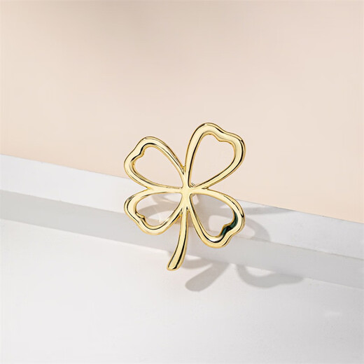 Qlady four-leaf clover anti-exposure buckle brooch high-end women's corsage brooch silk scarf niche accessories collar pin birthday gift