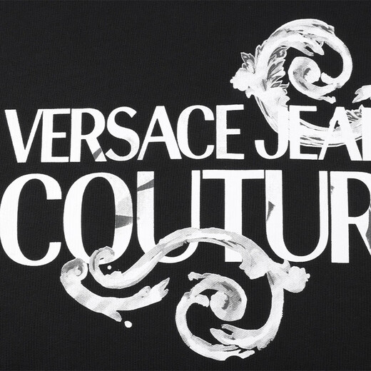 Versace Jeans Couture Luxury Men's Round Neck Letter Tint Swisshirt Camiseta de manga larga 12127 Regalo Black XL