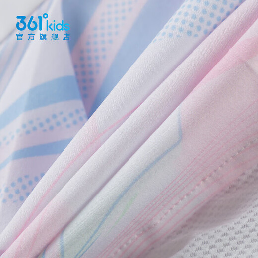 
361 degree children's clothing girls woven short skirt 2025 summer new style mid-large children's simple spliced ​​pleated breathable sports skirt This white 150