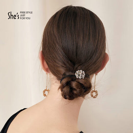 She s Akiko Gardenia flower contrast color dripping oil rubber band hair rope small fresh hair circle headband birthday gift for girlfriend