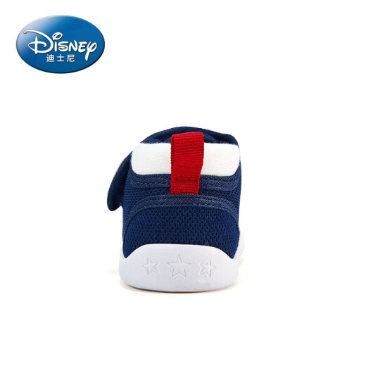 Disney DISNEY children's shoes, children's toddler shoes, spring and autumn breathable baby shoes, boys' shoes 1-3 years old, girls' anti-falling soft sole anti-slip functional shoes DW50201 navy blue 21 size