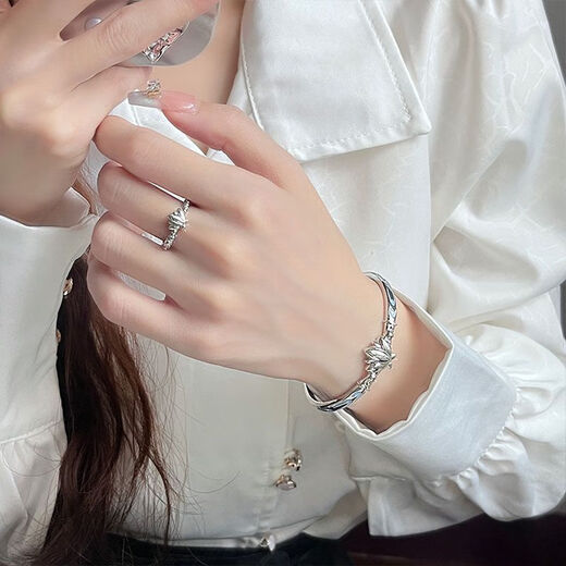 Fat Donglai Quality Mirror Lotus Ring Lotus New Buried Fulilian Closed Niche Simple Versatile Proposal Lotus Hand Ring Opening Adjustable Opening Adjustable