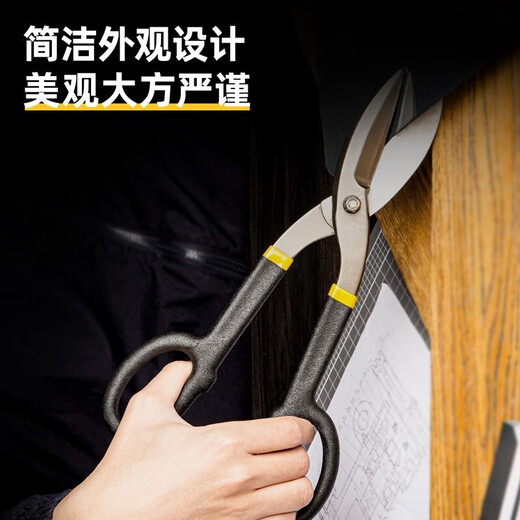 Deli industrial grade American iron scissors stainless steel metal wire scissors keel scissors tin scissors American iron scissors 12 inches DL25912
