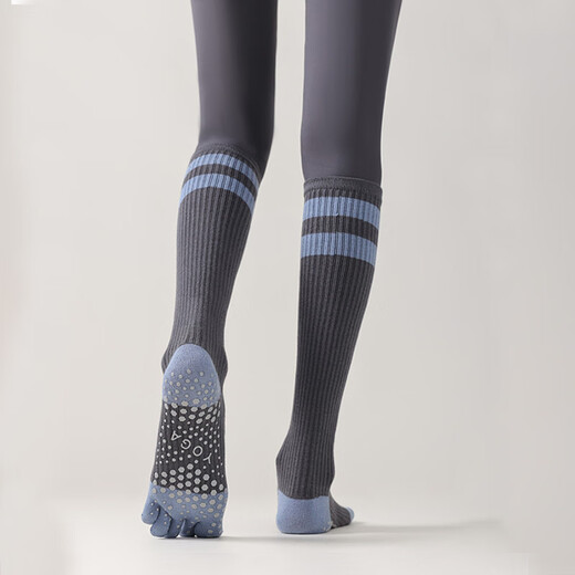 Huodiniao autumn and winter yoga socks, non-slip professional women's five-finger socks, long-tube Pilates socks, long-leg socks, dance floor socks, choose two pairs, color, contact customer service for remarks