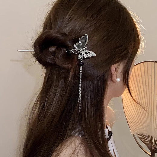 Love for two generations, new Chinese style butterfly hairpin for women, high-end, ancient style, tassel hairpin, hairpin, temperament, national style hairpin, hairpin