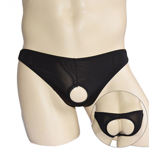 Private delivery sexy underwear men's thong men's underwear sexy fully transparent T-pants passion free to take off red