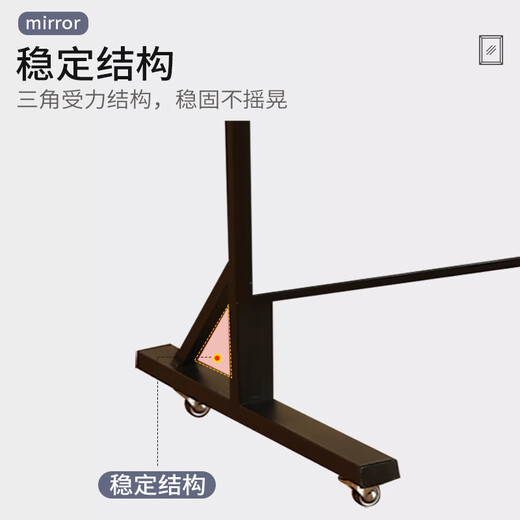 德旭舞蹈镜全身镜家用健身瑜伽跳舞落地镜带轮试衣镜移动练功室大镜子 178*80cm【高清防爆+万向轮】
