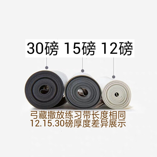 MANON MESSIANT弓藏射箭撒放练习带加厚弹力带拉伸训练皮条皮筋12磅15磅30磅 35磅明紫色28英寸拉距35磅