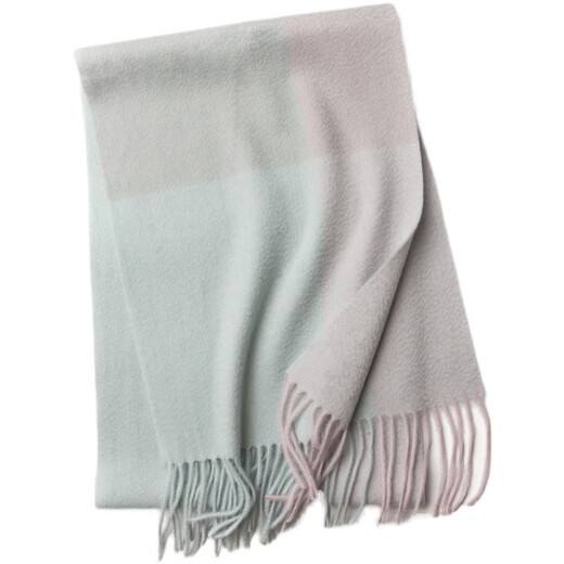 
1436 ERDOS Ordos City Cashmere Scarf Women's Winter Warm Young People Plaid Cashmere Scarf Men's Holiday Gift Yellow Coffee Grid