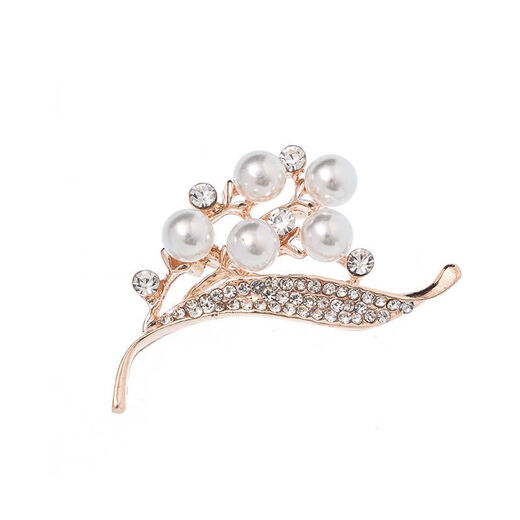 Aopiao versatile flower brooch, suit corsage, cardigan pin, shawl button accessories, gold