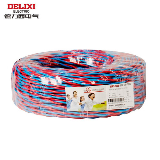 德力西（DELIXI）电线电缆 RVS 二芯1.5平方电源线充电线灯头双绞线 花线消防线