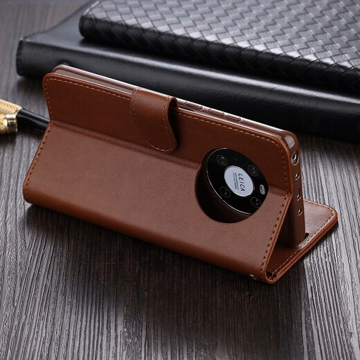 
AZNS Huawei Mate40E mobile phone case flip-type mate40EPro5G leather case protection case anti-fall full-cover soft men and women style brown mate40Pro/mate40EPro