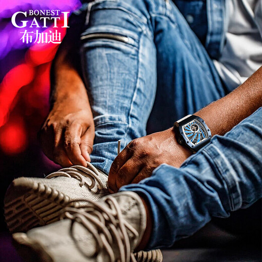 Bugatti (Bonest Gatti) Phantom Speed ​​Automatic Mechanical Watch German Waterpaint Men's Watch День день рождения День день рождения Amber Orange 9902-A2